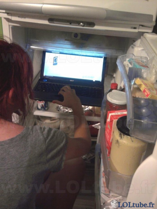 Sur facebook dans le frigo