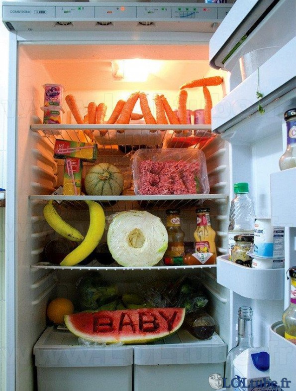 Déclaration d'amour dans le frigo