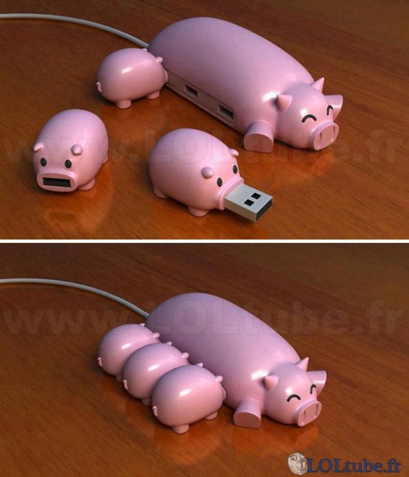 Hub USB cochon