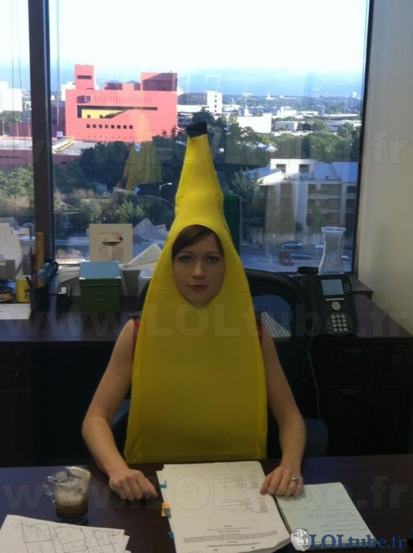 Entretien d'embauche avec une banane