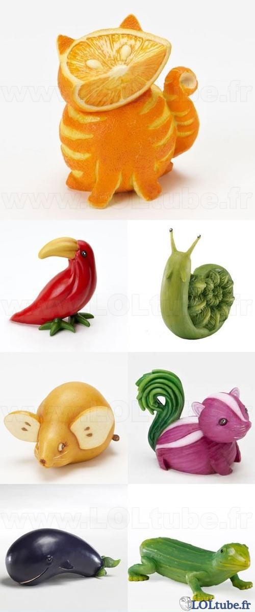 Animaux en fruits et légumes
