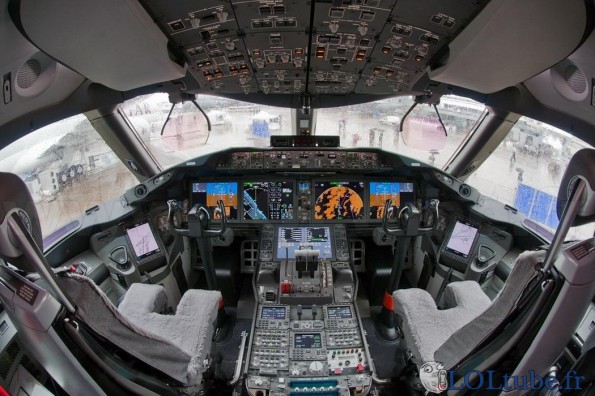 La vue d'un cockpit