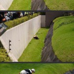 Un panda coincé