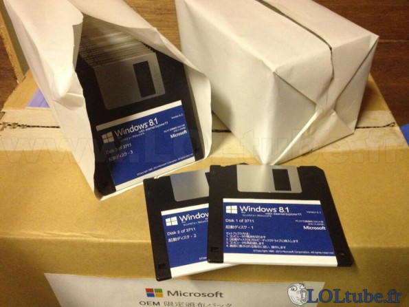 Windows 8.1 en disquettes