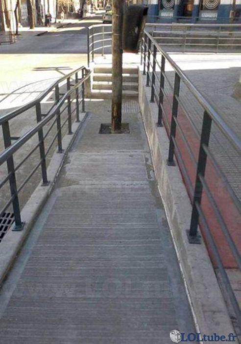 Sympa la rampe pour handicapé