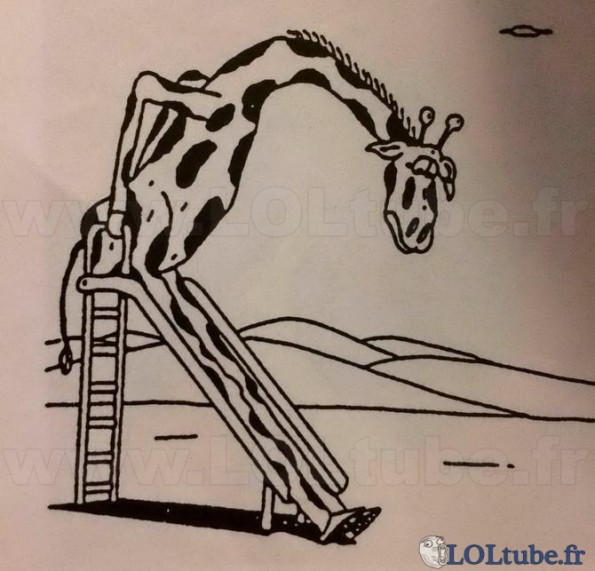 Un tobogan pas compatible girafe