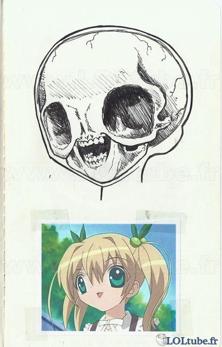 Le squelette des filles de manga