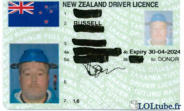 Photo sur le permis de conduire
