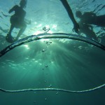 Grosse bulle sous l'eau