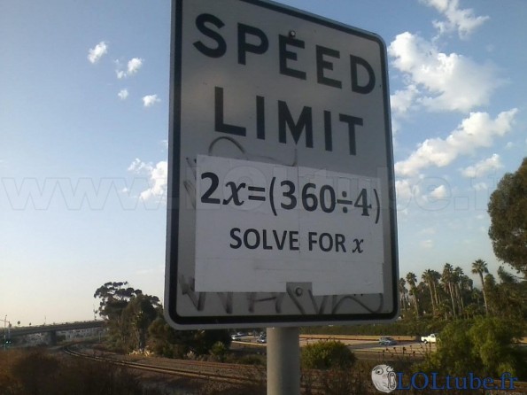 Limite de vitesse pour matheux