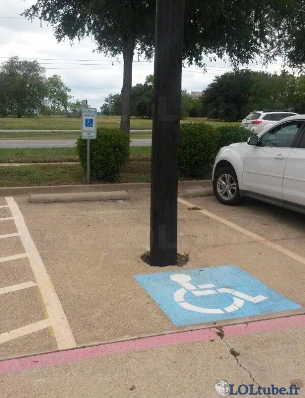 La place pour handicapé